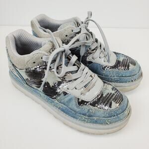 UGGS Shoes Womens Size 7 Highland Sneakers Distressed‎ High Top Lace Up Sequin